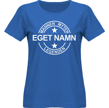 T-shirt SouthWest Dam Royalblå/Vitt tryck i kategori Familj/Kärlek: Myten Legenden Eget Namn