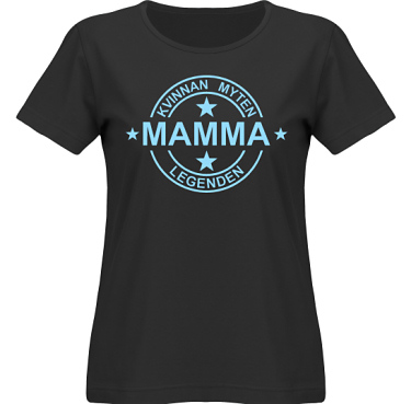 T-shirt SouthWest Dam Svart/Ljusblått tryck i kategori Familj/Kärlek: Myten Legenden Mamma