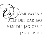 Väggtext i kategori Kärlek: Fred Åkerströms visa