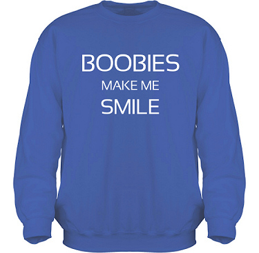 Sweatshirt HeavyBlend Royalbl/Vitt tryck i kategori Kropp: Boobies