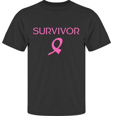 T-shirt UltraCotton Svart/Cerise tryck i kategori Attityd: Survivor