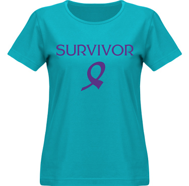 T-shirt SouthWest Dam Aquabl/Violett tryck i kategori Attityd: Survivor