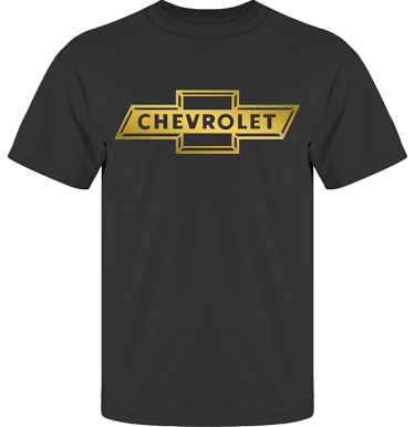 T-shirt UltraCotton Svart/Guldfärgat tryck i kategori Motor: Chevrolet