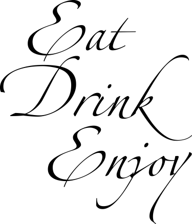 Väggtext Svart i kategori Kök/Mat/Dryck: Eat Drink Enjoy