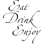 Väggtext i kategori Kök/Mat/Dryck: Eat Drink Enjoy