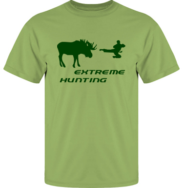 T-shirt UltraCotton Kiwi/Grönt tryck i kategori Attityd: Extreme Hunting
