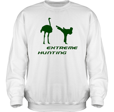 Sweatshirt HeavyBlend Vit/Grnt tryck i kategori Attityd: Extreme Hunting