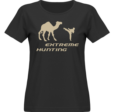 T-shirt SouthWest Dam Svart/Sandfrgat tryck i kategori Attityd: Extreme Hunting
