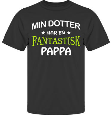 T-shirt UltraCotton Svart i kategori Familj/Kärlek: Fantastisk Pappa