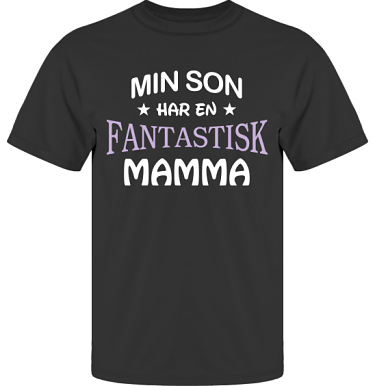 T-shirt UltraCotton Svart i kategori Familj/Kärlek: Fantastisk Mamma