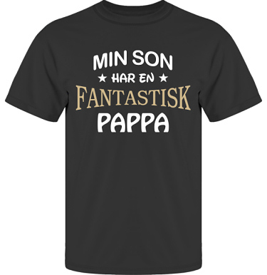 T-shirt UltraCotton Svart i kategori Familj/Kärlek: Fantastisk Pappa