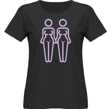 T-shirt SouthWest Dam Svart/Lila tryck i kategori Familj/Kärlek: Women in Love
