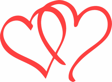 Väggdekor Röd i kategori Kärlek: Two Hearts