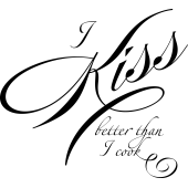 Väggtext i kategori Kök/Mat/Dryck: I kiss better