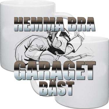 Vit keramikmugg Hemma bra Garaget bst 2-pack i kategori Muggar: Mugg Garaget bst 2-pack