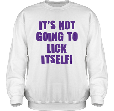 Sweatshirt HeavyBlend Vit/Violett tryck i kategori Sexxx: Lick Itself