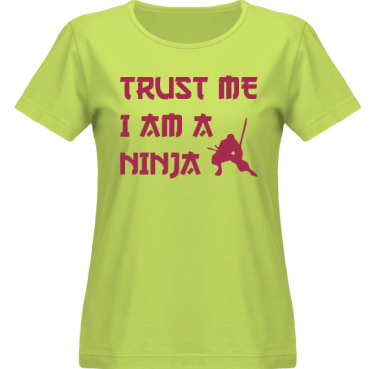 T-shirt SouthWest Dam Lime/Vinrtt tryck i kategori Attityd: I am a ninja