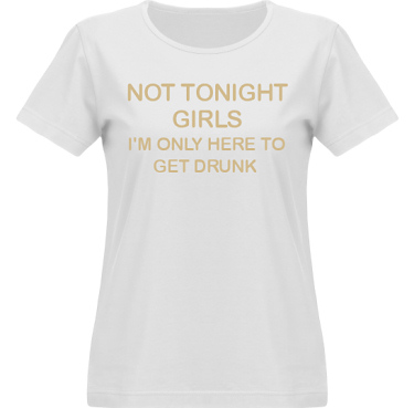T-shirt SouthWest Dam Vit/Sandfrgat tryck  i kategori Alkohol: Not tonight girls