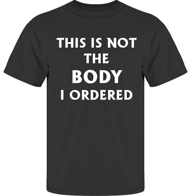 T-shirt UltraCotton Svart/Vitt tryck i kategori Kropp: Not the body