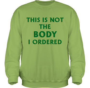 Sweatshirt HeavyBlend Kiwi/Grnt tryck i kategori Kropp: Not the body