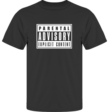 T-shirt UltraCotton Svart/Vitt tryck i kategori Film/TV: Parental Advisory