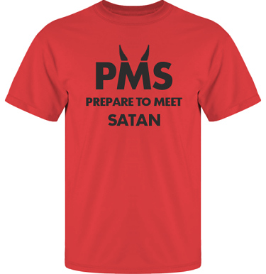 T-shirt UltraCotton Rd/Svart tryck i kategori Attityd: PMS
