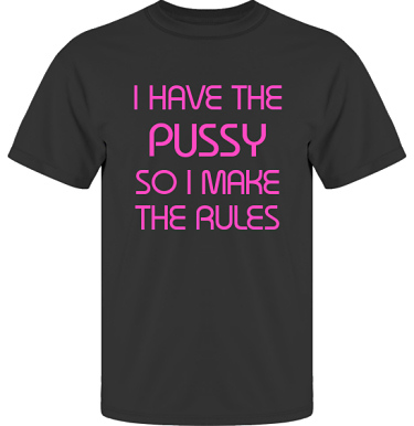 T-shirt UltraCotton Svart/Cerise tryck i kategori Sexxx: I make the rules