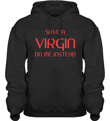 Hood HeavyBlend Svart/Rtt tryck i kategori Sexxx: Save a virgin