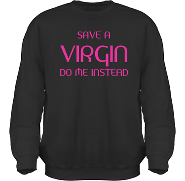 Sweatshirt HeavyBlend Svart/Cerise tryck i kategori Sexxx: Save a virgin