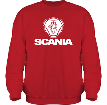 Sweatshirt HeavyBlend Rd/Vitt tryck i kategori Motor: Scania