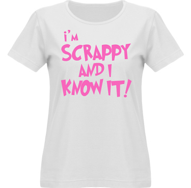 T-shirt SouthWest Dam Vit/Cerise tryck i kategori Scrapbooking: Im scrappy