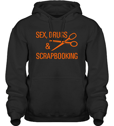 Hood HeavyBlend Svart/Orange tryck  i kategori Scrapbooking: Sex Drugs Scrapbooking