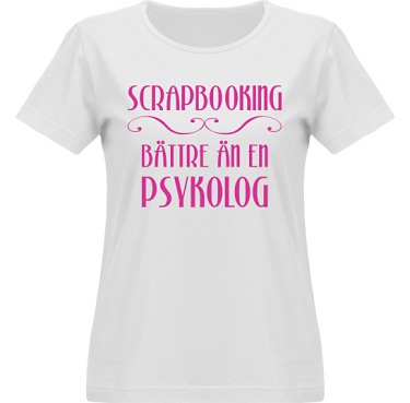 T-shirt SouthWest Dam Vit/Cerise tryck  i kategori Scrapbooking: Bättre än en psykolog