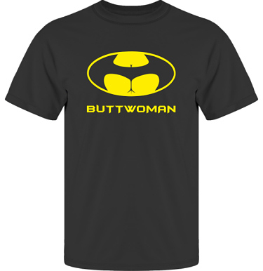 T-shirt UltraCotton Svart/Gult tryck i kategori Sexxx: Buttwoman
