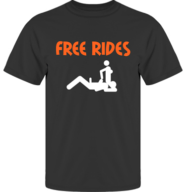 T-shirt UltraCotton Svart/Orange och vitt tryck  i kategori Sexxx: Free Rides
