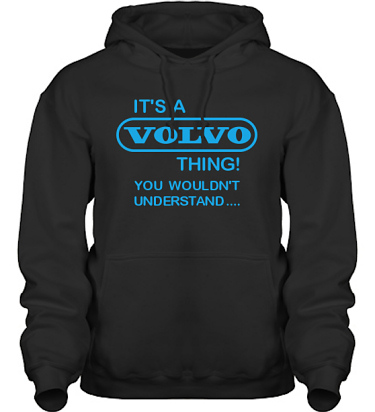 Hood HeavyBlend Svart/Bltt tryck i kategori Motor: Volvo Its A Thing