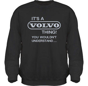 Sweatshirt HeavyBlend Svart/Grtt tryck i kategori Motor: Volvo Its A Thing