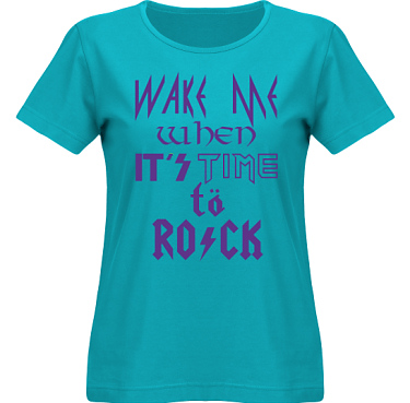 T-shirt SouthWest Dam Aquablå/Violett tryck i kategori Musik-Hårdrock: Wake Me
