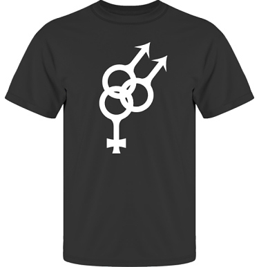 T-shirt UltraCotton Svart/Vitt tryck i kategori Sexxx: Woman Man Man
