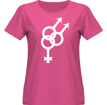 T-shirt SouthWest Dam Cerise/Vitt tryck i kategori Sexxx: Woman Man Man