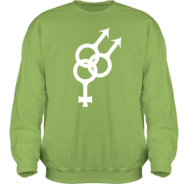 Sweatshirt HeavyBlend Kiwi/Vitt tryck i kategori Sexxx: Woman Man Man