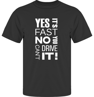T-shirt UltraCotton Svart/Vitt tryck i kategori Motor: Yes its fast